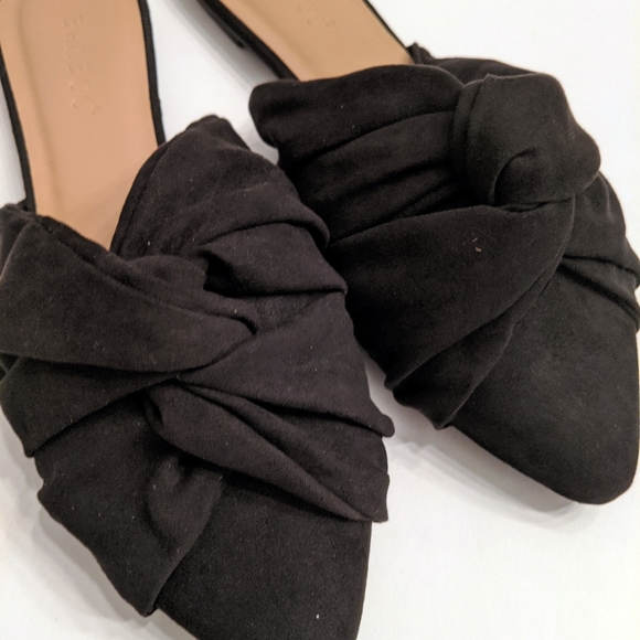 Bamboo black slide mules NEw - Picture 2 of 3